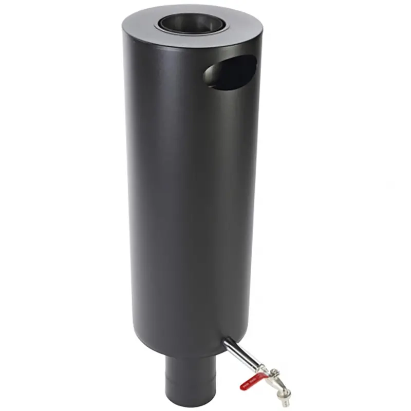 Skorstensbehållare Svart Jeremias 25L 115mm - Skorstenstillbehör och dragförbättrare - 5900856708318 - 0
