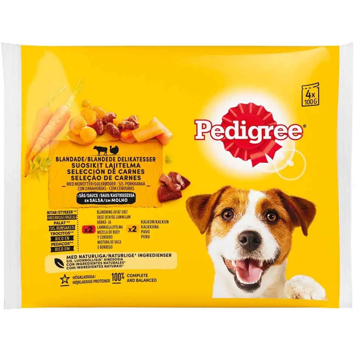 Pedigree Adult Sås sortiment 4x100g - Våtfoder för hundar - 5900951293825 - 0
