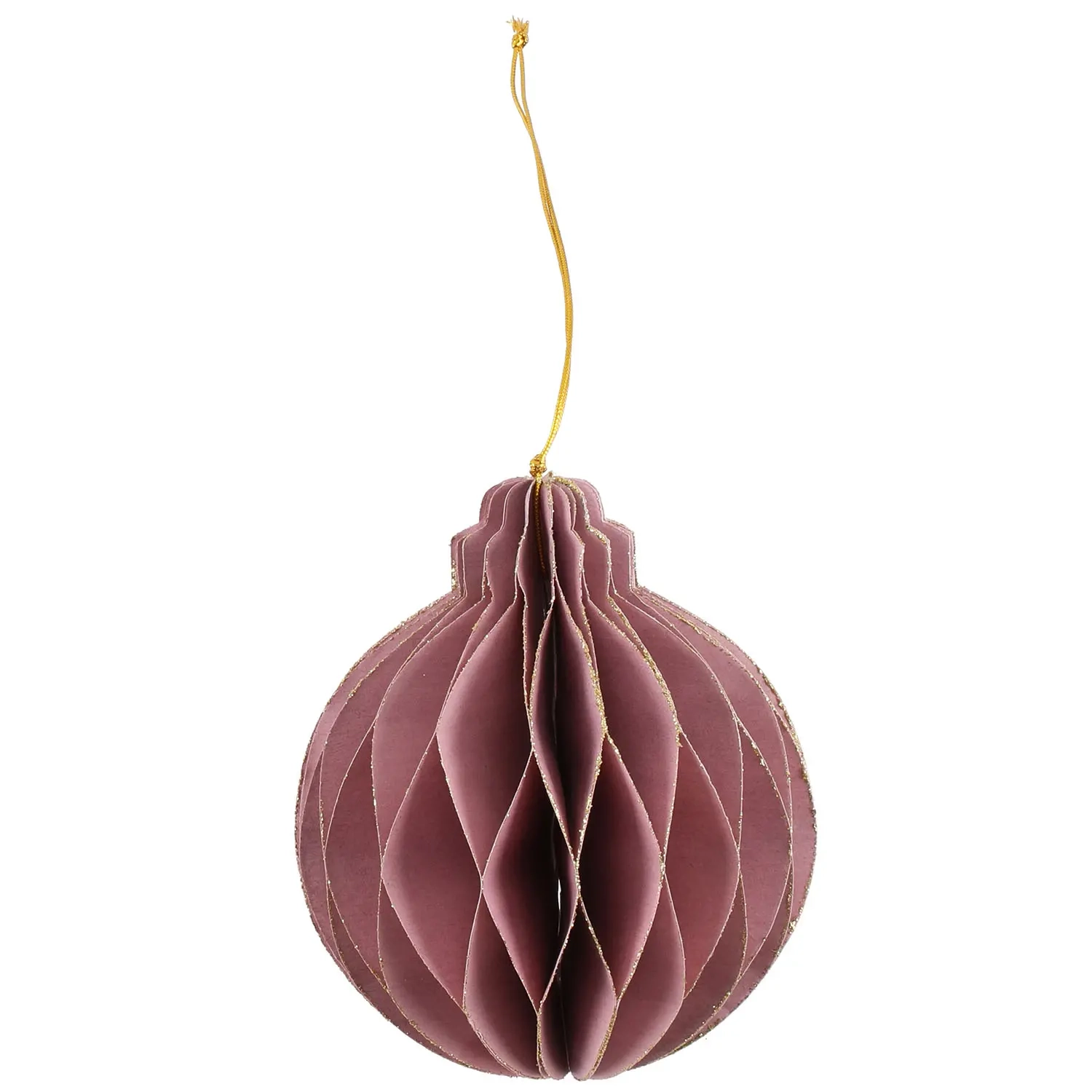 Pappersboll 10 cm gammalrosa 3 st - Julgranspynt - 6410416105697 - 0
