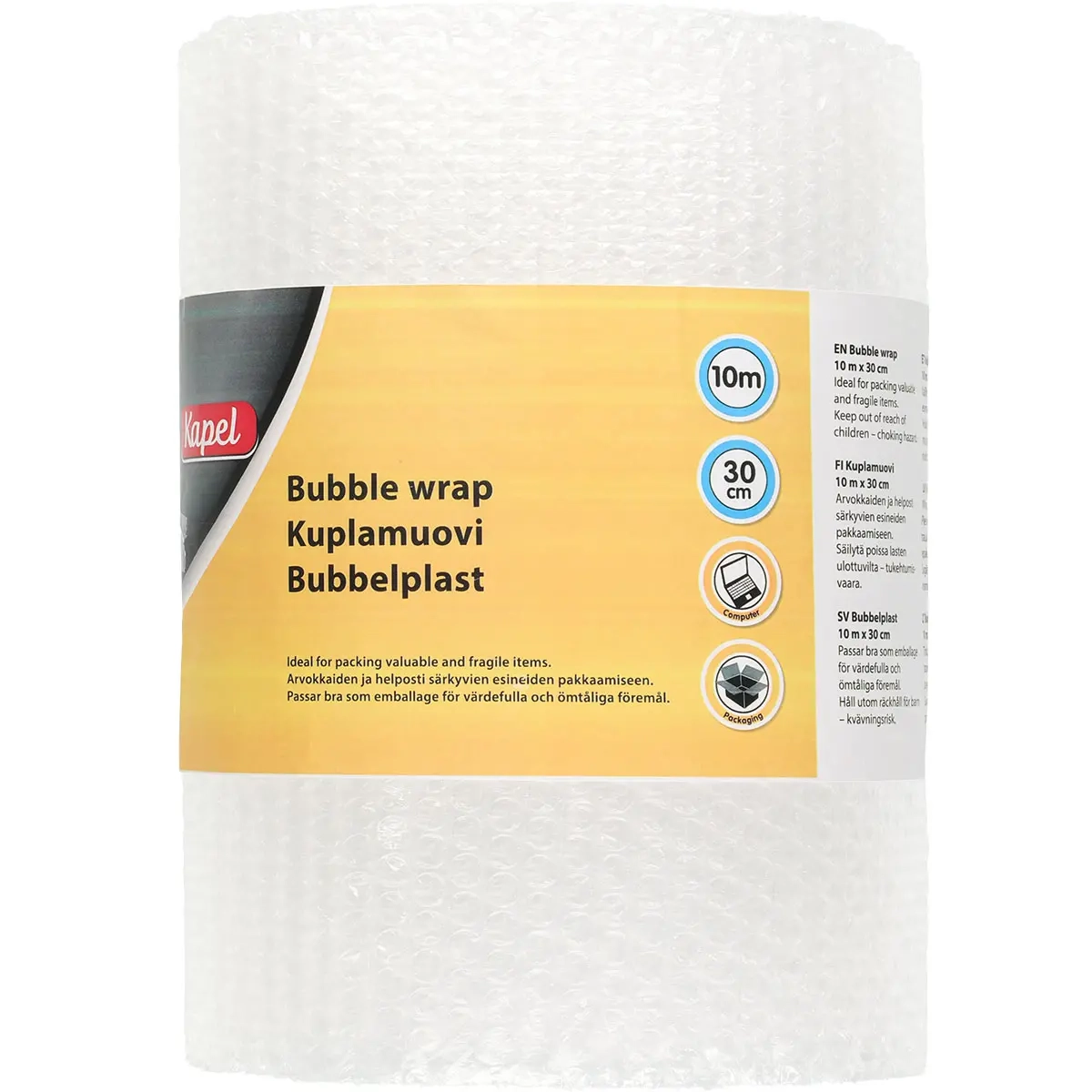 Bubbelplast 10 m x 30 cm. - Kartonger och packmaterial - 6410416436241 - 0