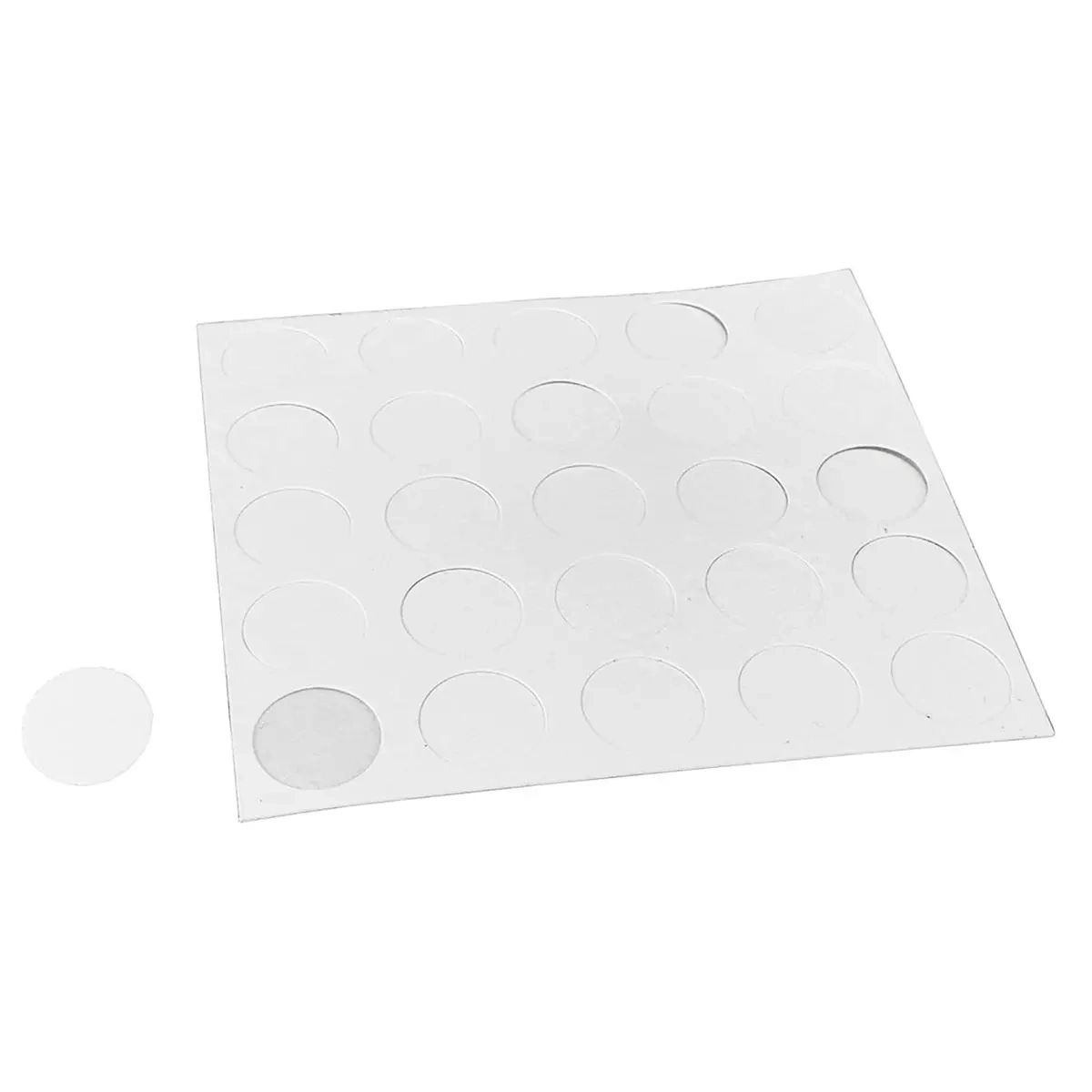 Omslagsdekal vit 25 st 14mm - Möbeltassar - 6414675097816 - 0