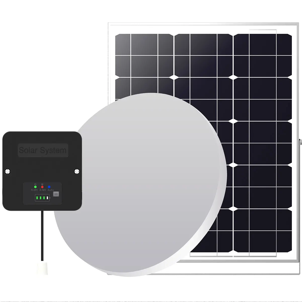 Solcellsdriven taklampa Solar Luma 2 × 600 lm - Solcellslampor - 6418536038024 - 0