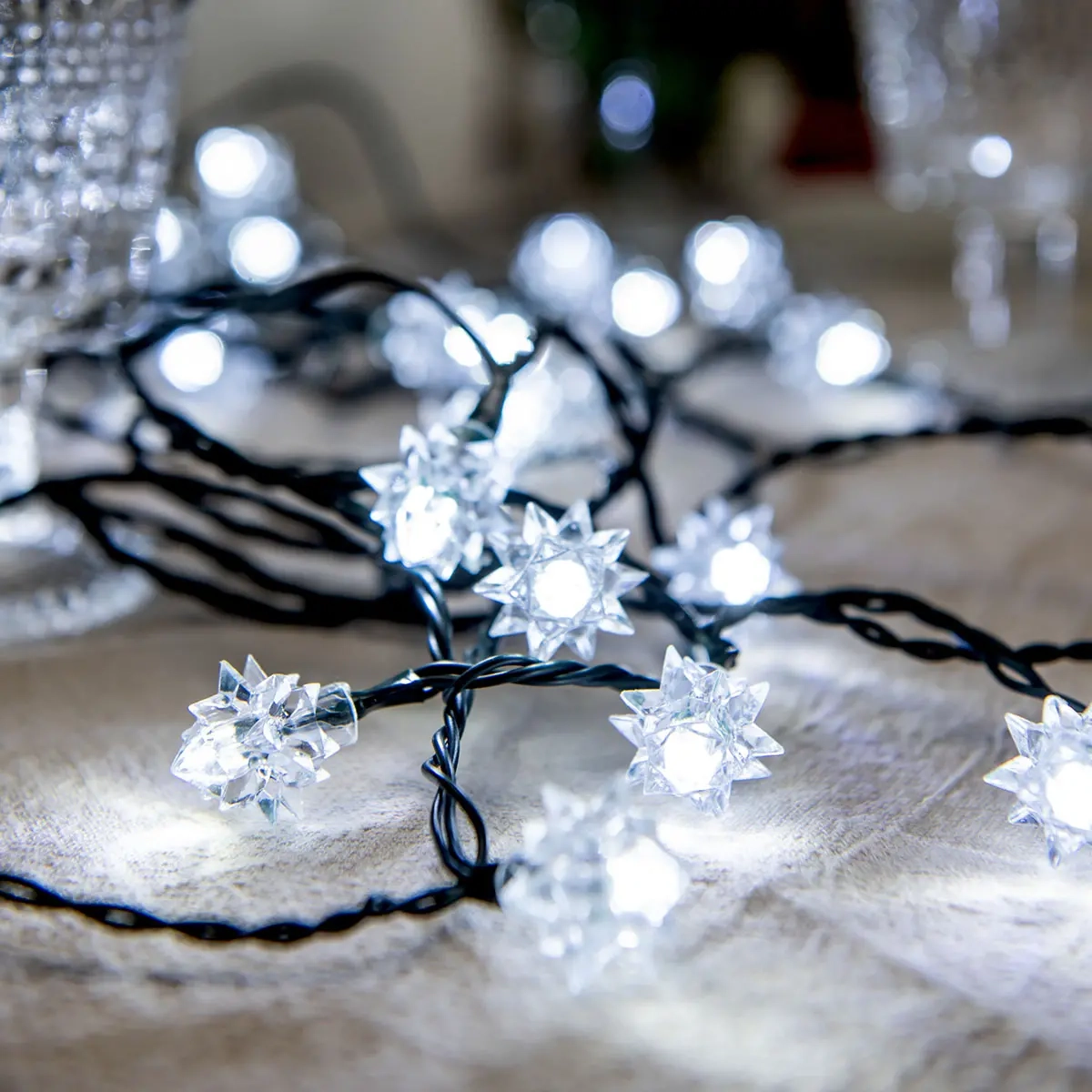 Airam Snökristall ljusslinga 8m 40 LED klar - Ljusslingor och ljuslister - 6435200297969 - 0