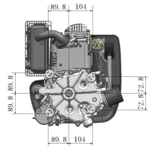 Gräsklipparmotor 12,5hk/452cc - Udskiftningsmotorer til plæneklipper - 6438168086712 - 3