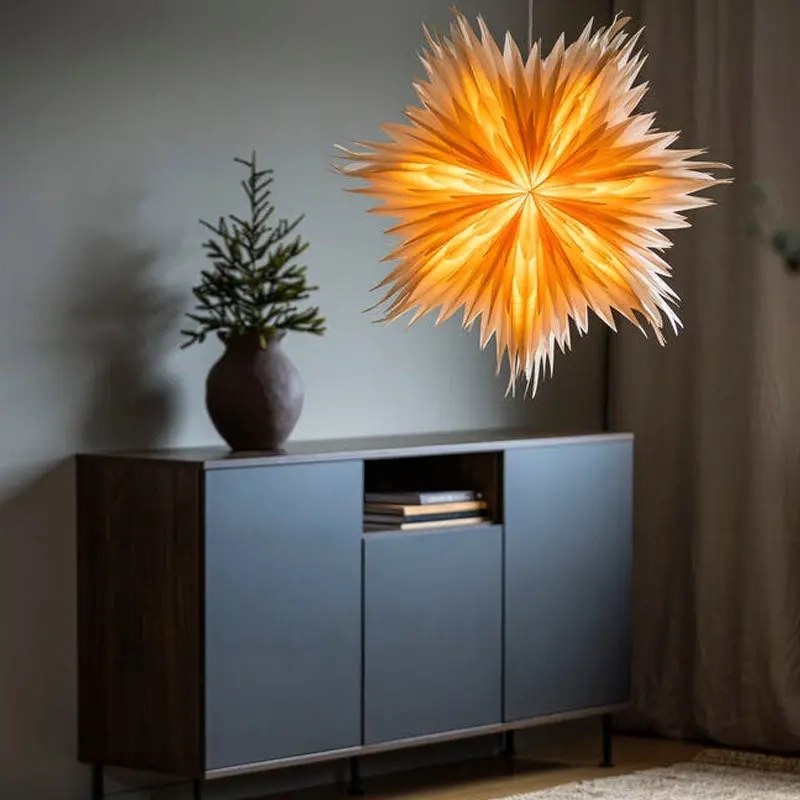 Pappersstjärna 60cm Blomma vit - Pappersstjärnor och metallstjärnor - 7318305936201 - 2