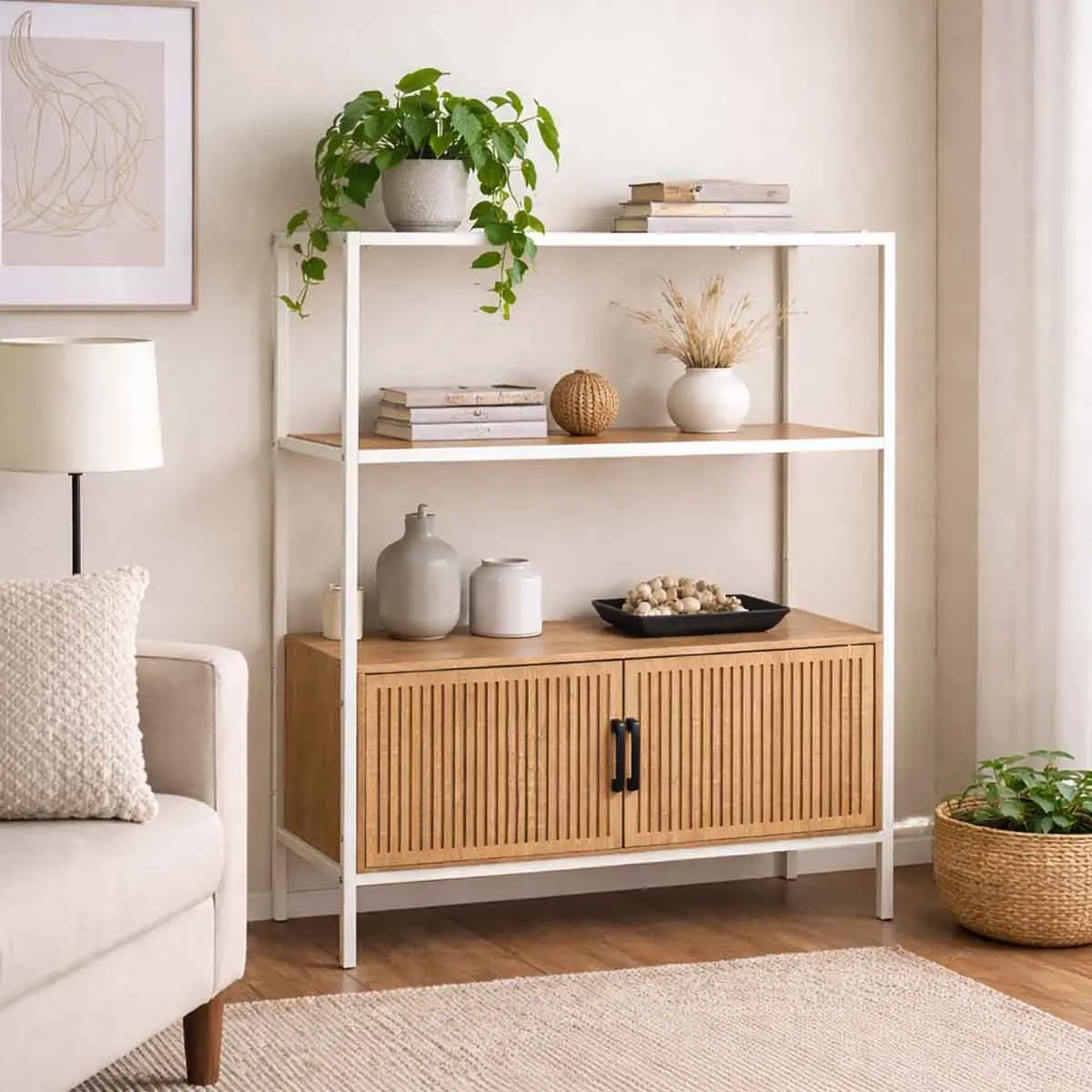 Reol Sand 33x83x105 cm - Væghylder og hylder - 8721037532556 - 1
