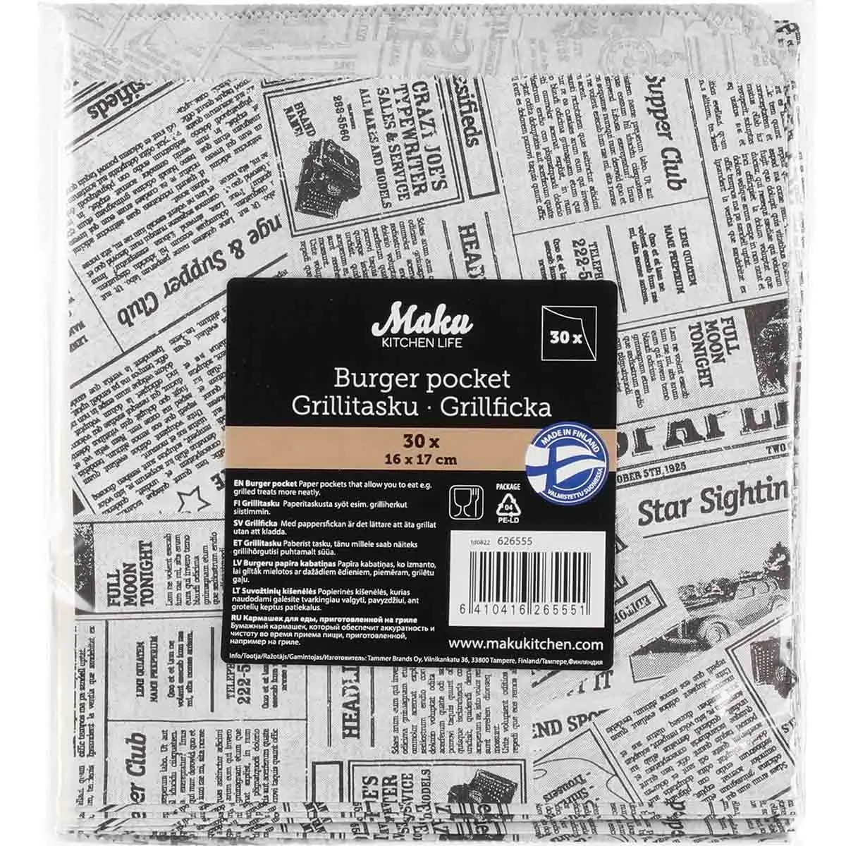 Hamburgerficka 30 st - Grillredskap - 6410416265551 - 1