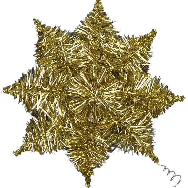 Weiste stjärna i guld 22 cm - Julgranspynt - 6412740001942 - 0