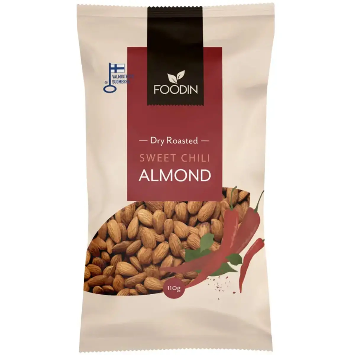 Sweet Chili Mandel 110 g Foodin - Nötter, frön och pålägg - 6430048239423 - 0