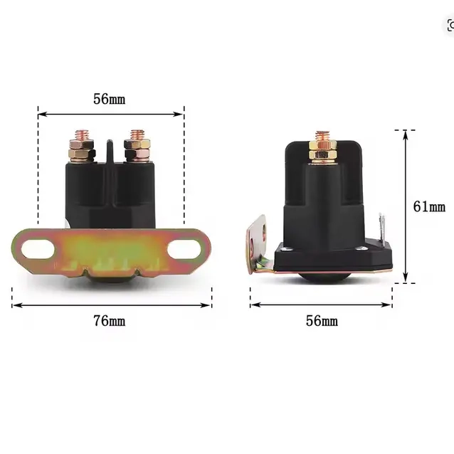 Universal solenoid 4-pole 200A - Plæneklipper startmotorer og magneter - 6438471351750 - 1