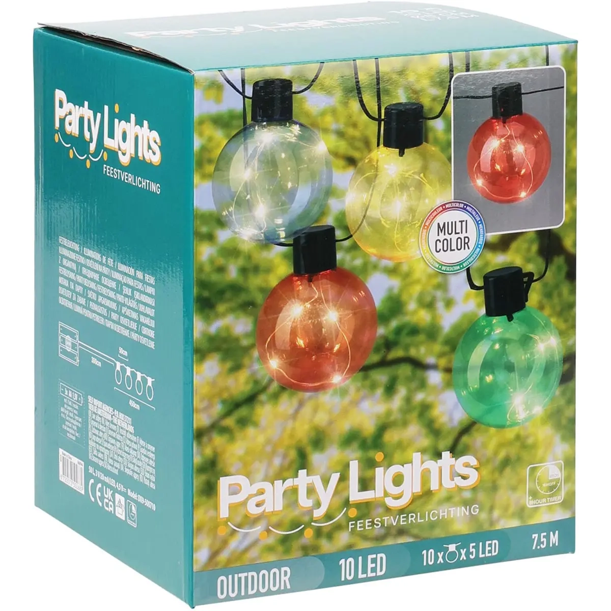Ljusslinga Party Glow 10 led - Ljusslingor utomhus och inomhus - 8720573502689 - 0