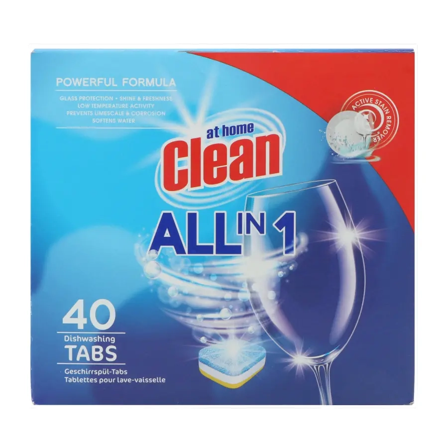 Clean alt-i-en opvasketabletter 40 stk - Opvaskemiddel - 8720701037687 - 0