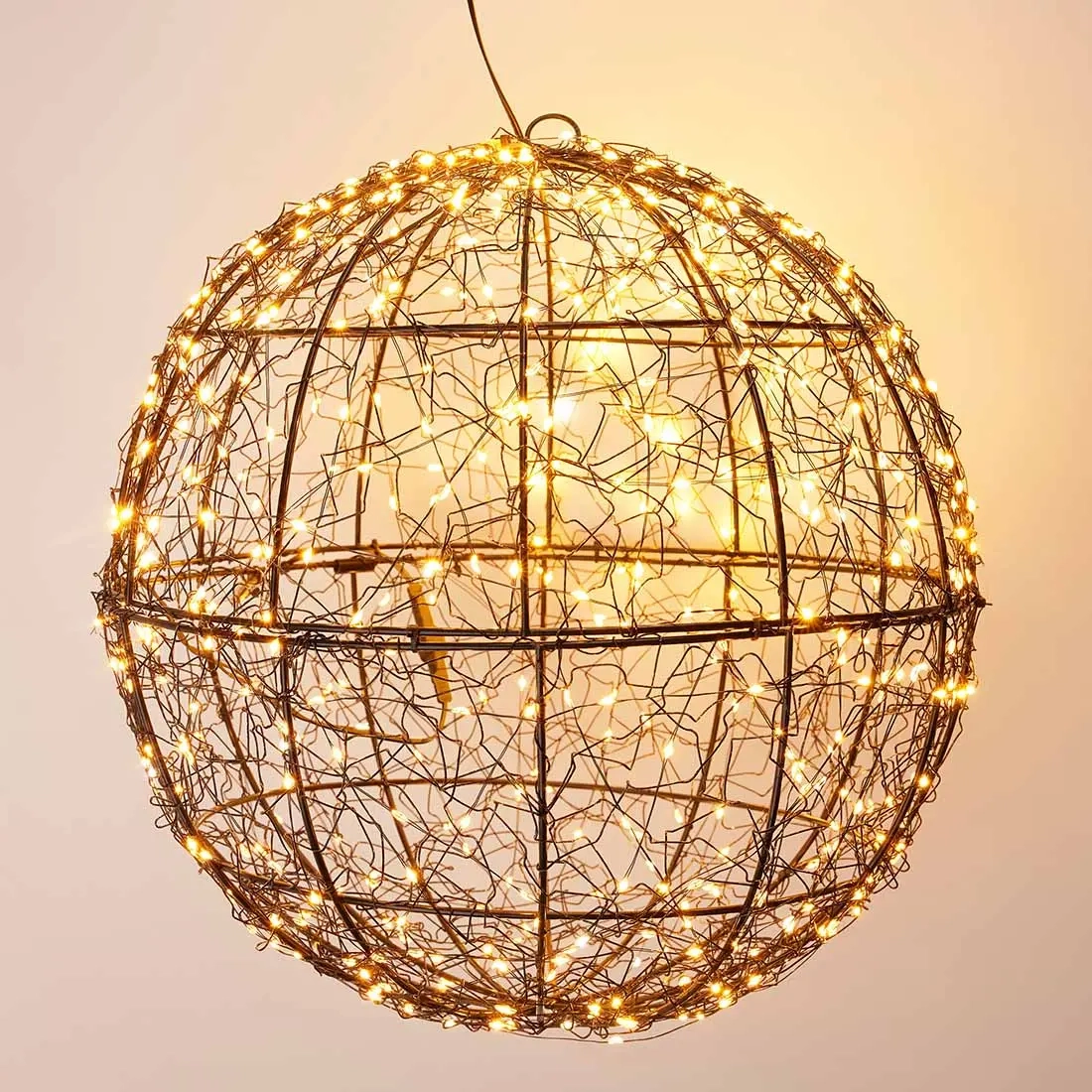 Ljusboll Lumo svart 35 cm Amber - LED-ljuskulor - 8721037551809 - 0