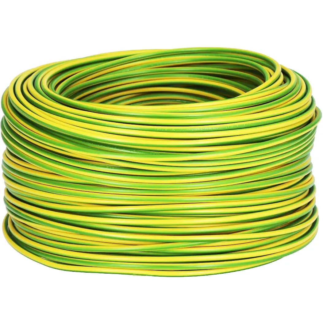 Sækkende kabel 4mm2 gul/grøn metervare - Højttalerkabler og strømkabler - M1415040GV - 1