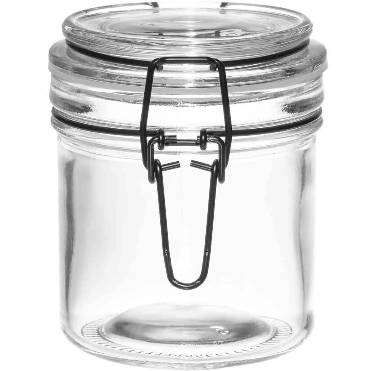 Glasburk med patentlock svart 0,22L - Konserveringskärl - 6410416302836 - 0