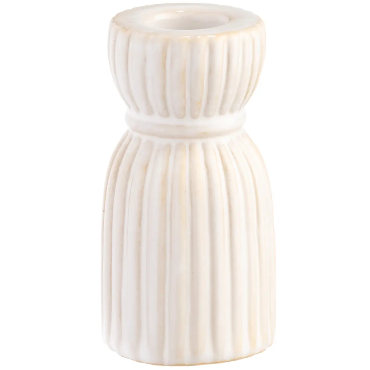 Ljusstake Pelare 9 cm vit - Ljusstakar och värmeljushållare - 6410416504827 - 0
