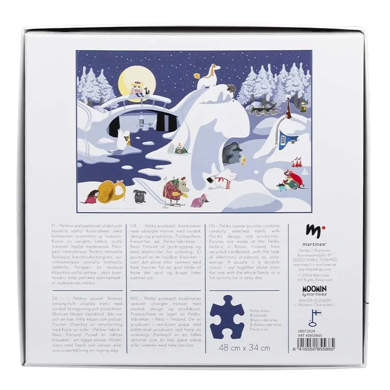 Mumin Pussel 500 bitar Vinterlandskap - Pusselspel och brädspel - 6416550855665 - 1