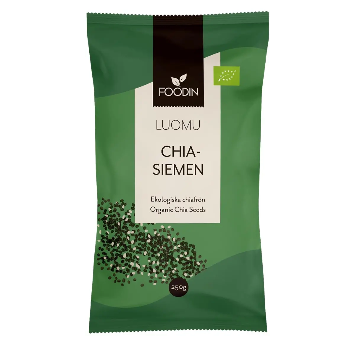 Chiafrø 250g økologisk Foodin - Nødder, frø og toppings - 6430055214932 - 0