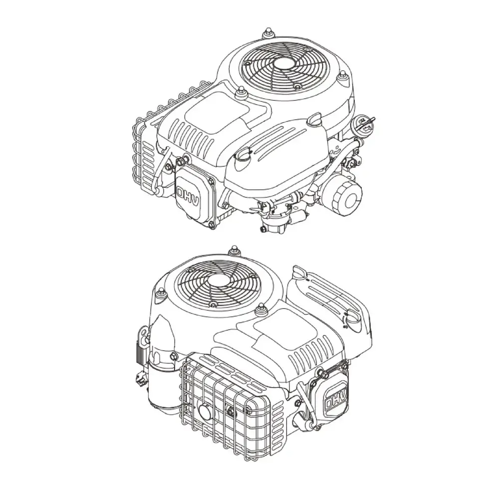 Vertikalmotor Vanquisher GT-439 13hk 439cc - Motorer för gräsklippare - 6430079601275 - 1