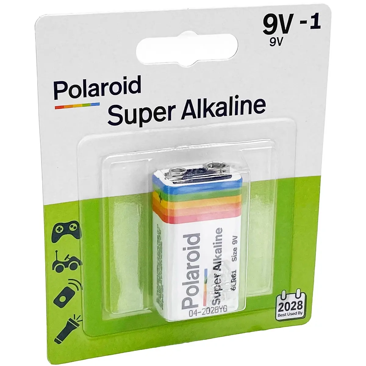 Batteri 9V Polaroid Super Alkaline - 9V-, C- och D-batterier - 6438168100708 - 0