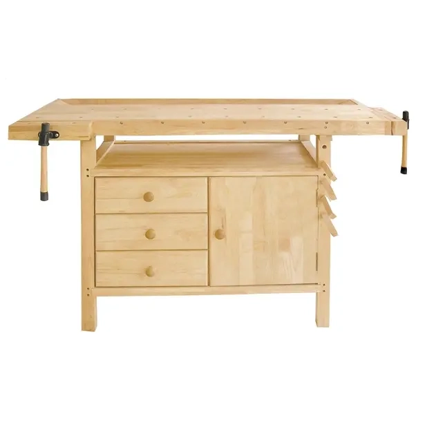 Höjläbänk Work bench 1380 x 620 x 860mm - Hyvlar, fräsmaskiner och svarvar - 6438471309393 - 0
