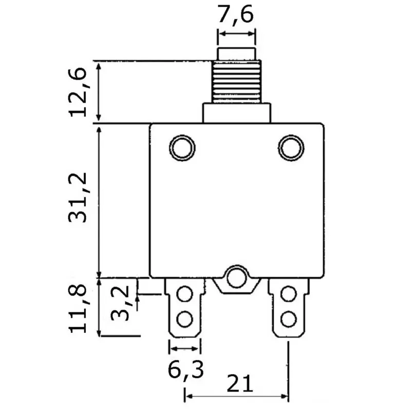 automatic circuit breaker 20A - Säkringar och säkringshållare för bil - 8033137010699 - 1