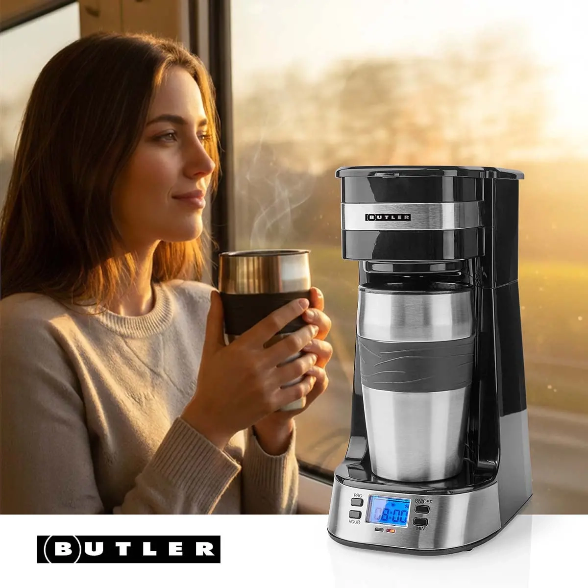 Kaffebryggare med termosmugg 750W 0,4L - Kaffebryggare och vattenkokare - 8711902090137 - 7