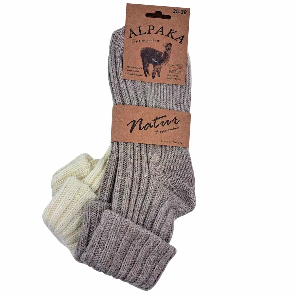 Alpacka ullsockor 2-pack färgsortiment - Strumpor och bälten - 4047445533782 - 3