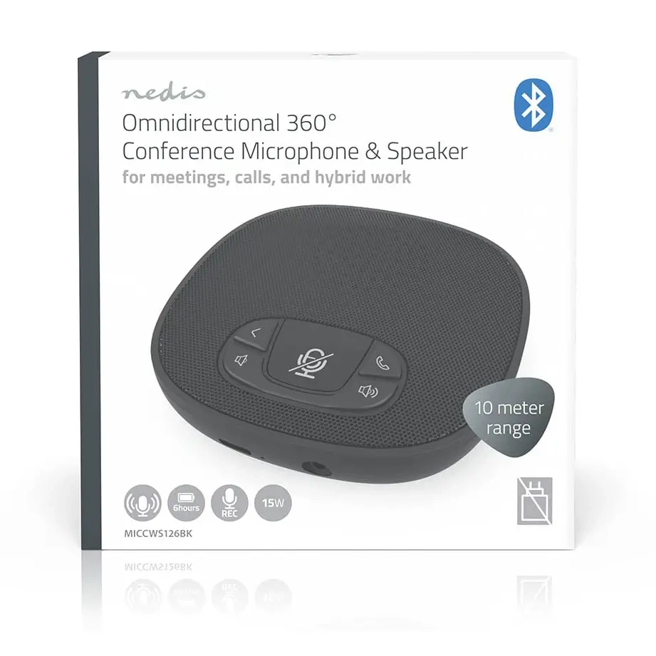 Konferenshögtalare Nedis Bluetooth 15W - Högtalare - 5412810478262 - 5