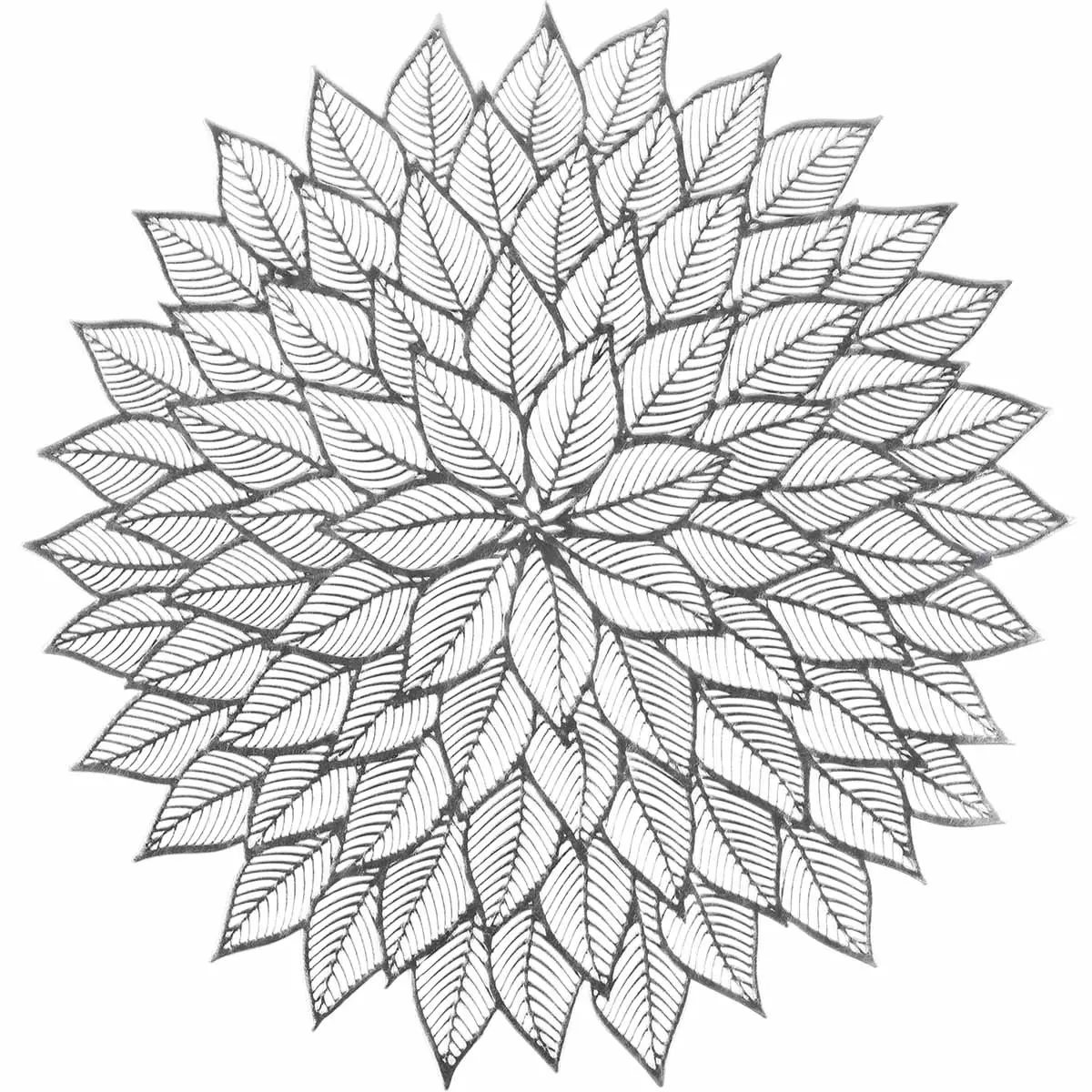 Bordstablett Flower silver 38cm - Löpare och bordstabletter - 6410416185538 - 0