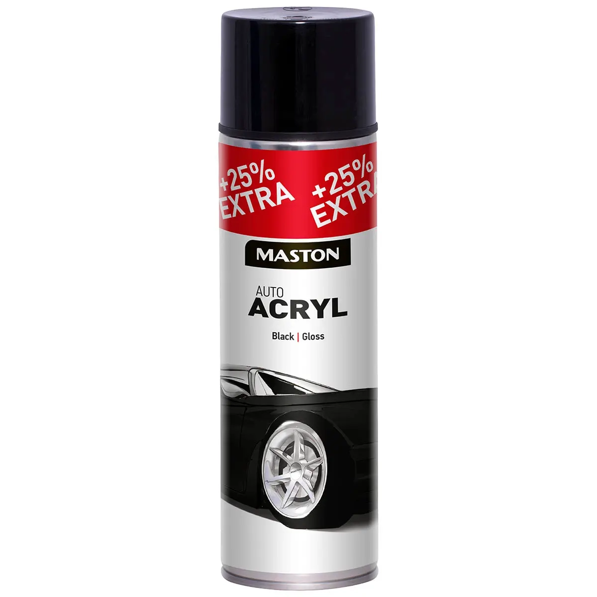 Maston Bil Acryl blank sort 500ml - Maling og spraymaling - 6412490024956 - 0