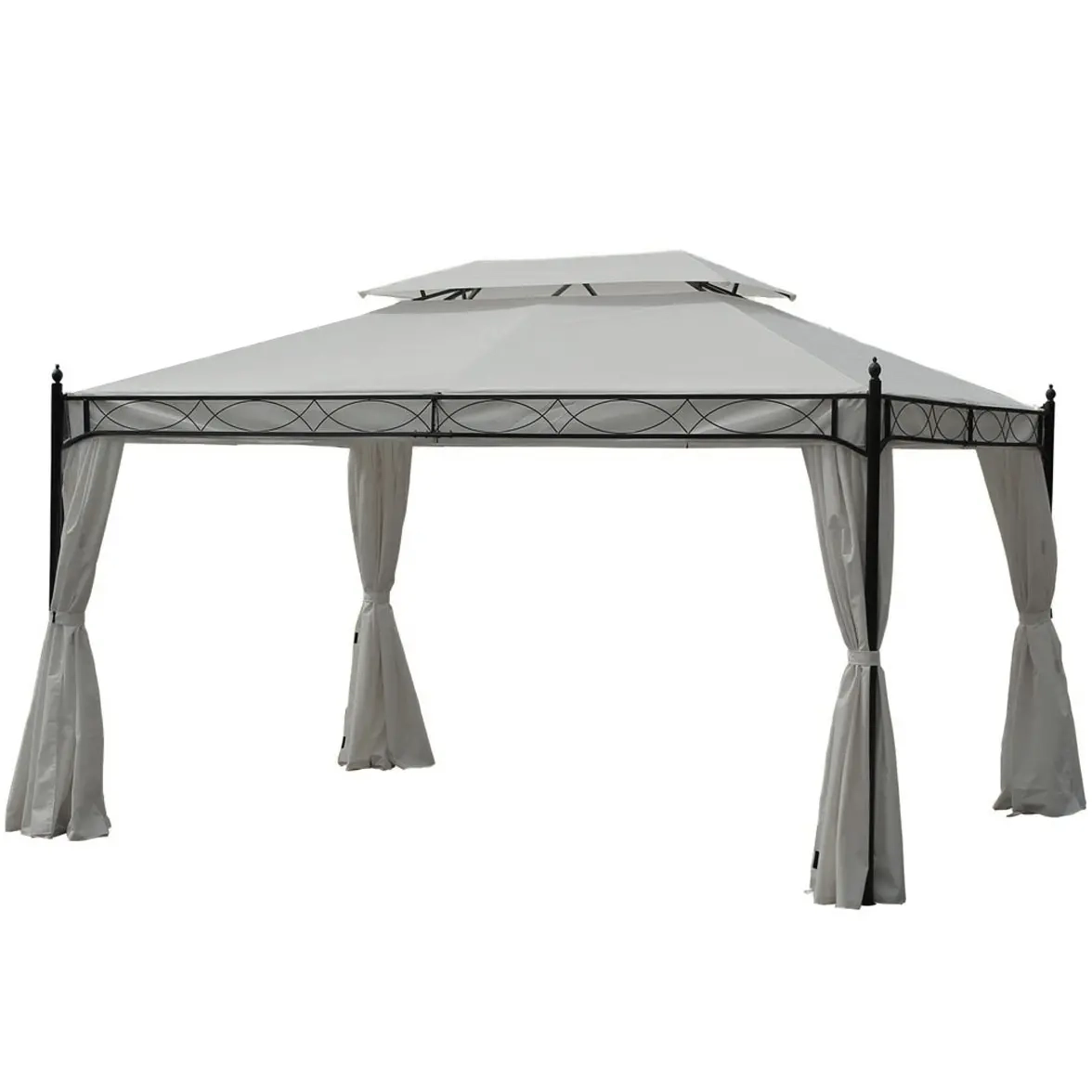 Paviljong tak Capri, grått, 3x4x2,7m - Paviljonger och pergolor - 6438168085340 - 1