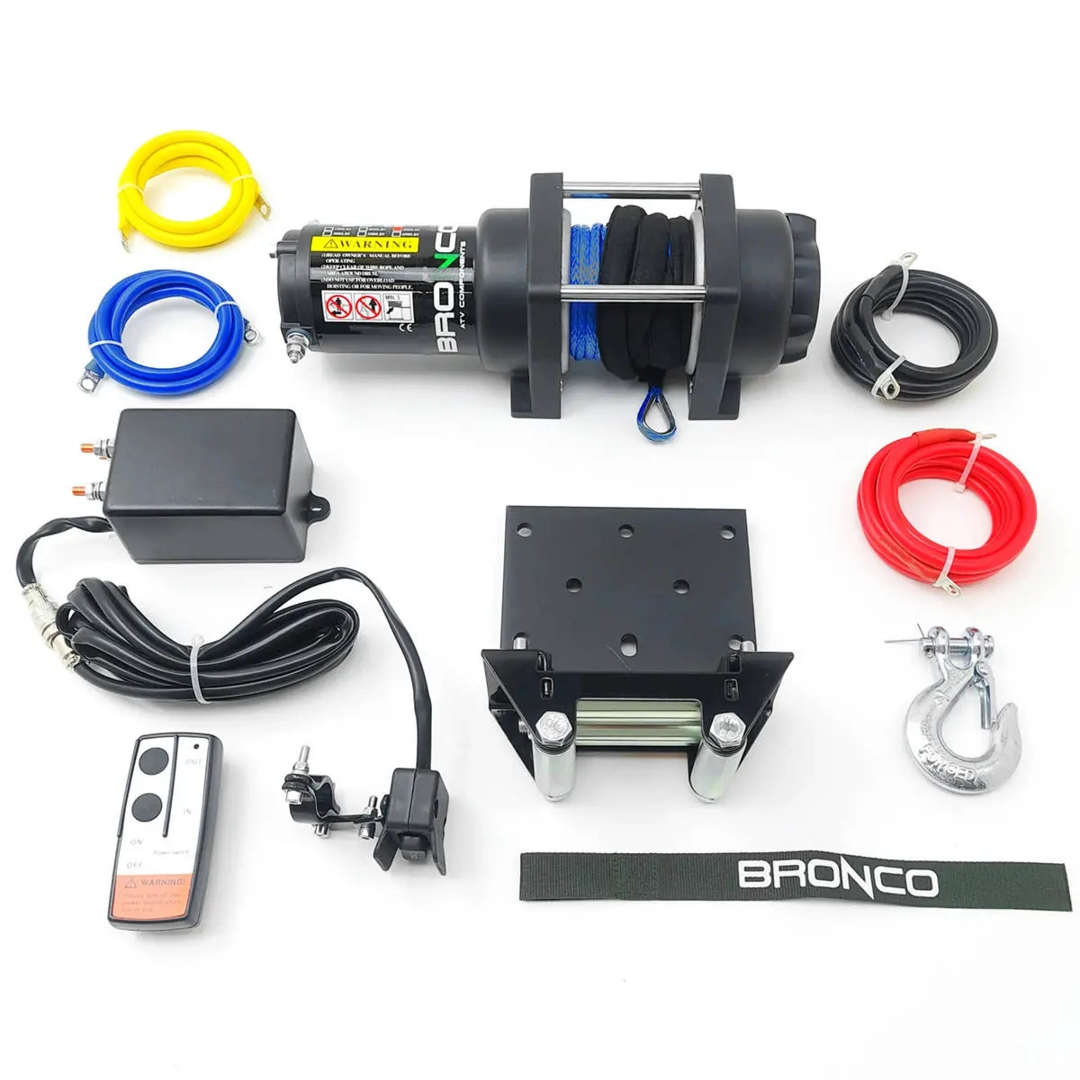 Vinsch Bronco Gen II 3500lbs med snöre - Vinschar till ATV - 6438235073829 - 1