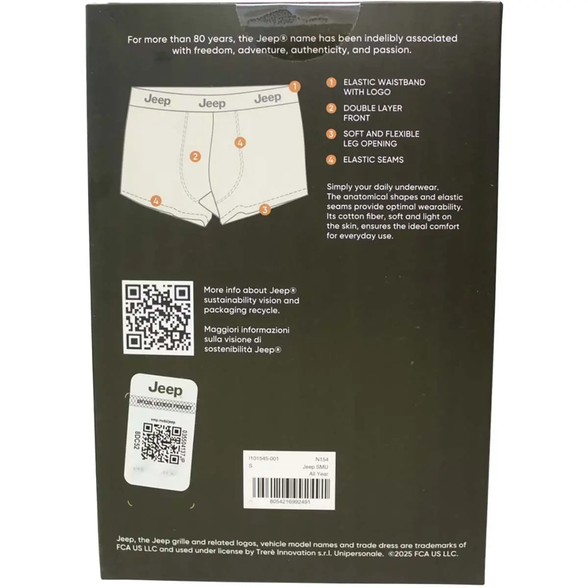 Herrboxers Jeep grå XL 2-pack - Byxor, shorts och underbyxor - 8054216992521 - 2