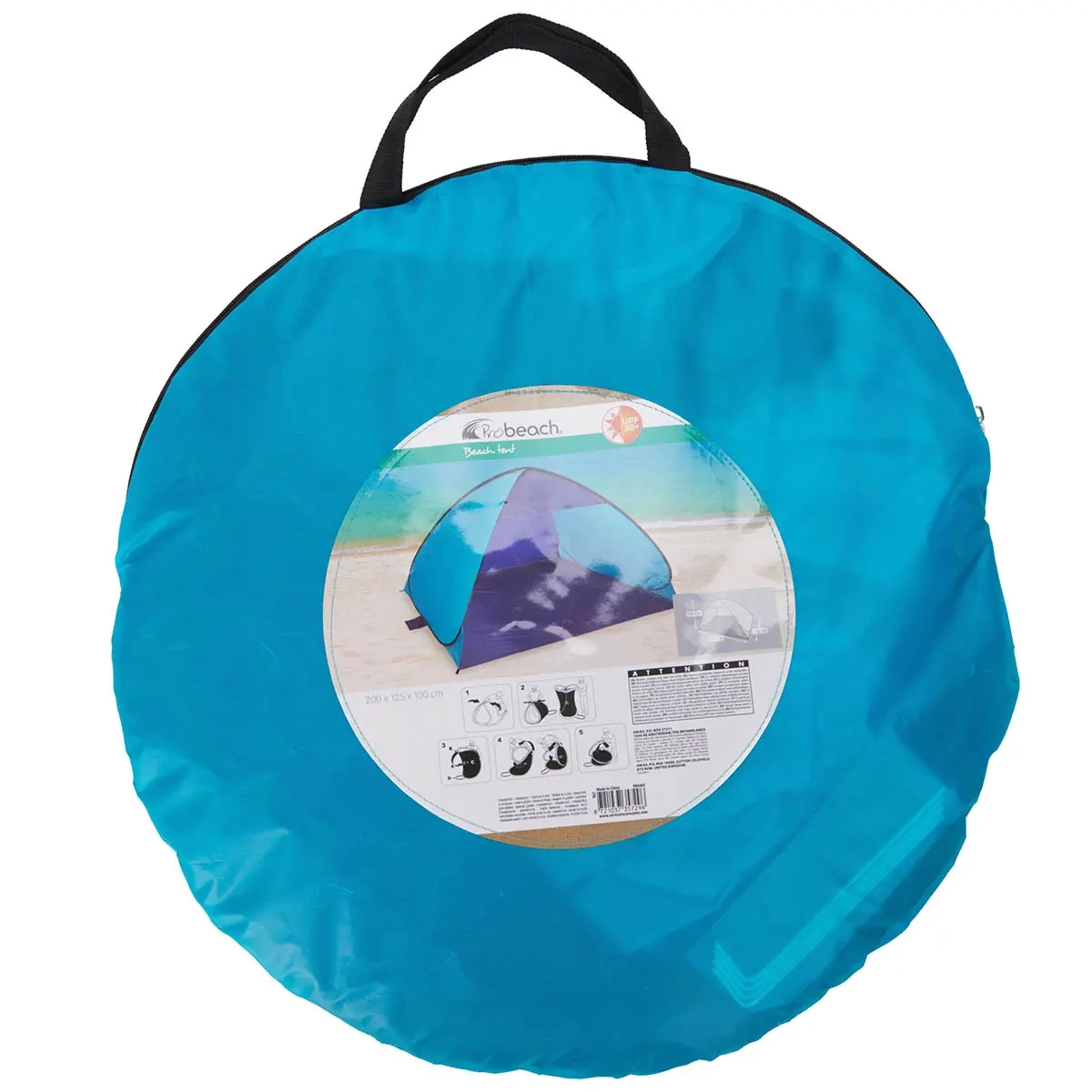 Pop up strandtelt 200x125x100cm. - Camping - 8721037357296 - 1