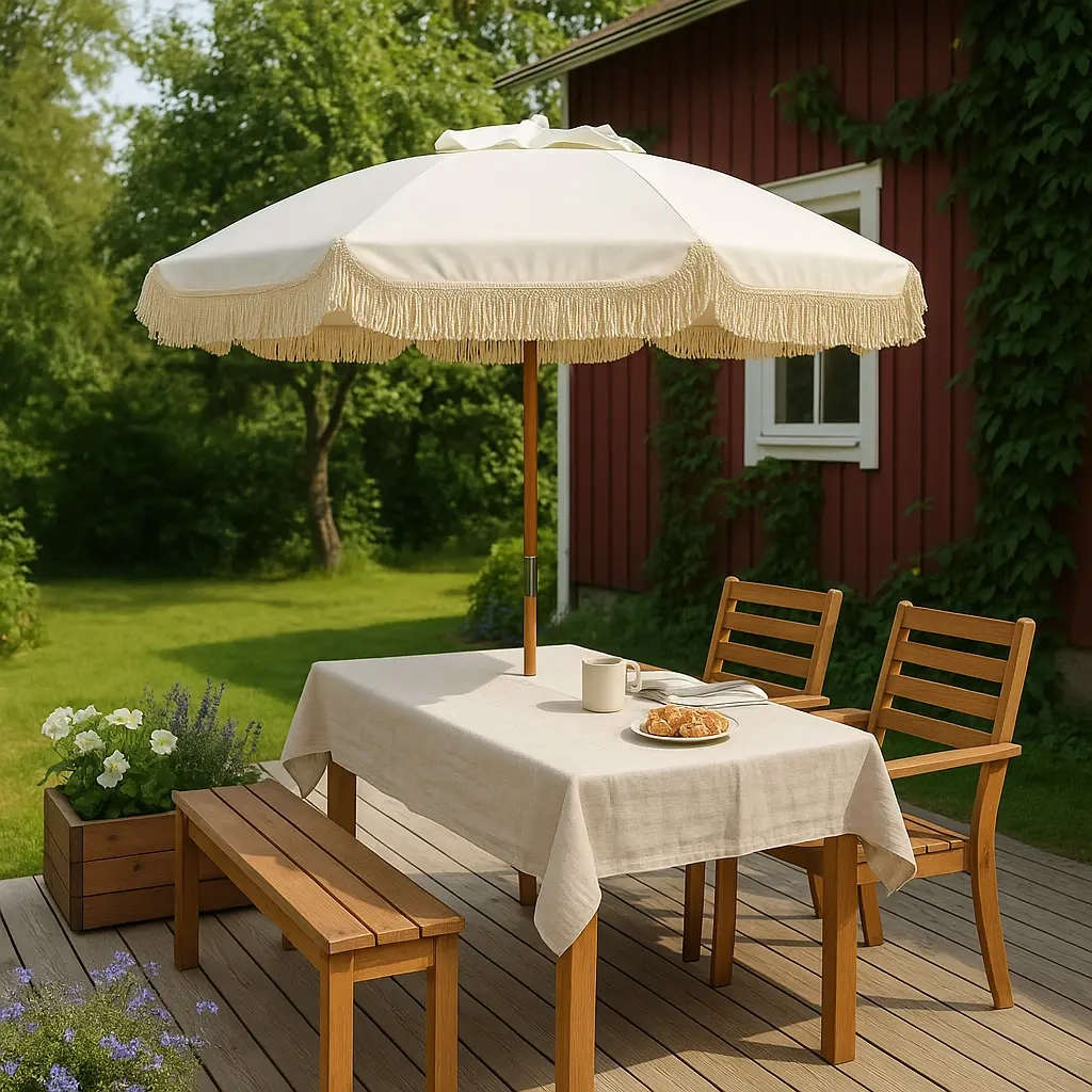 Parasol Sierra 180cm kräm - Parasoll och parasollfötter - 8721037407472 - 1