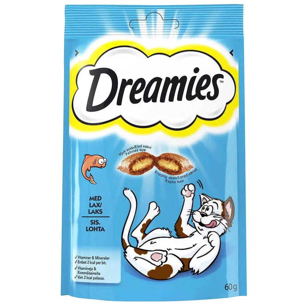 Dreamies kattdelikatess lax 60g - Kattgodis och belöningsbitar - 4008429037962 - 0