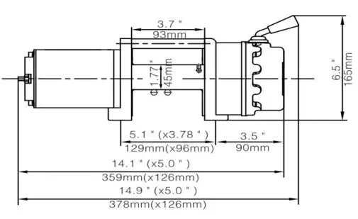 Vinse Runva 2041kg 4500lbs wire - ATV spil - 48776565591 - 4