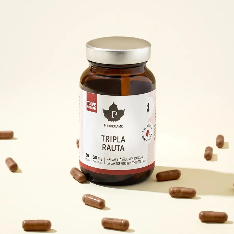 Tripla Järn 60 kapslar Pureness - Vitaminer och pulver - 6430039224711 - 1