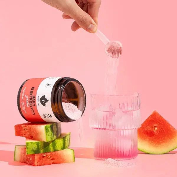 Elektrolytpulver Daily Vattenmelon 100g Pureness - Vitaminer och pulver - 6430039229761 - 2