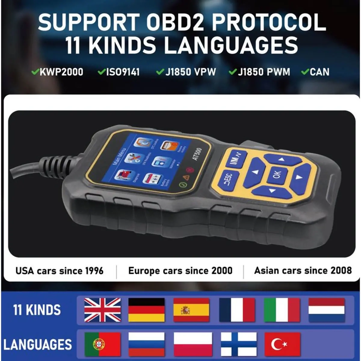 OBD II fejlkodelæser Heed Pro - Bil OBD fejlkodelæser og tester - 6438014379869 - 1