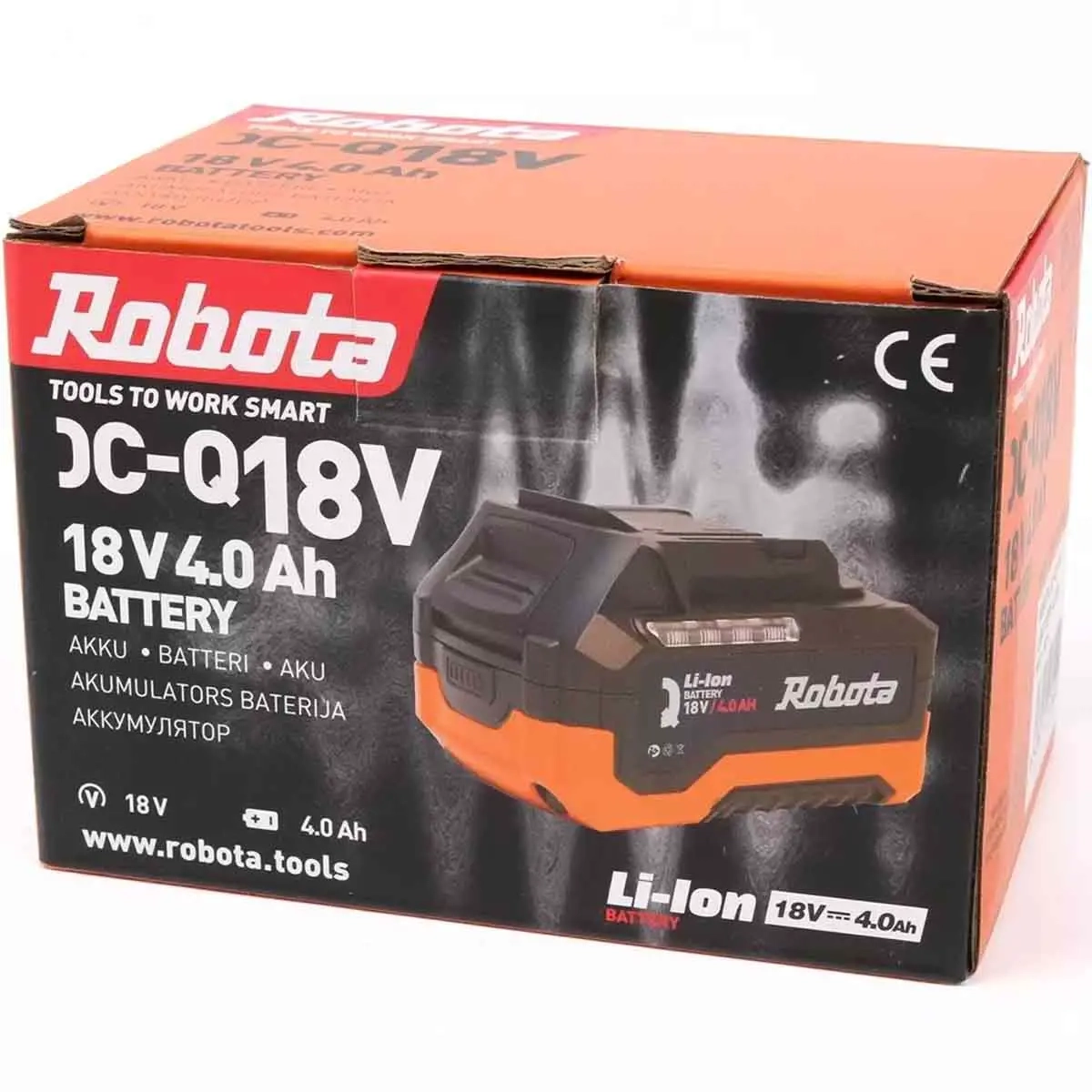 Li-ion batteri 18V 4Ah DC-Q Robota - Batterier og batteriopladere - 6438212131221 - 2