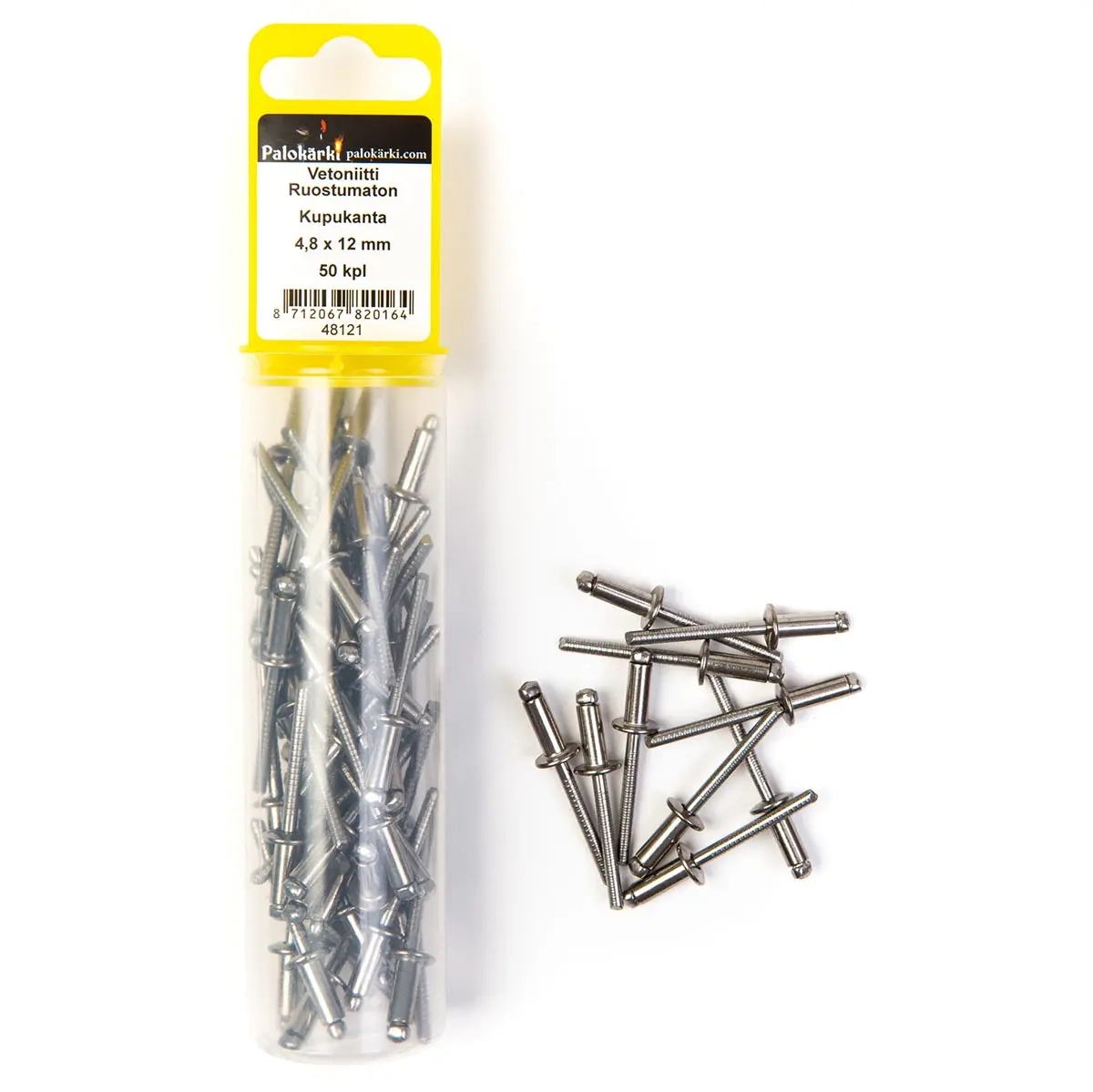 Vetonite kupolbas 4,8x12mm 50 st - Krampor och nitar - 8712067820164 - 0