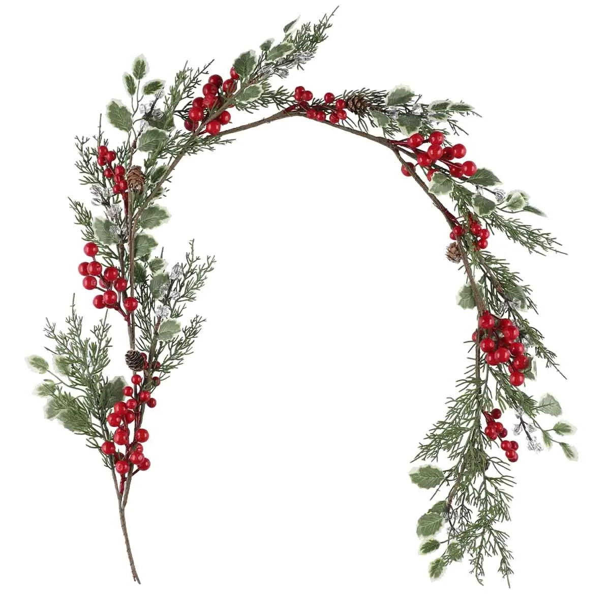 Barrklätterväxt Röda Bär 130 cm - Barrkransar och barrrgirlander - 6410416576565 - 0
