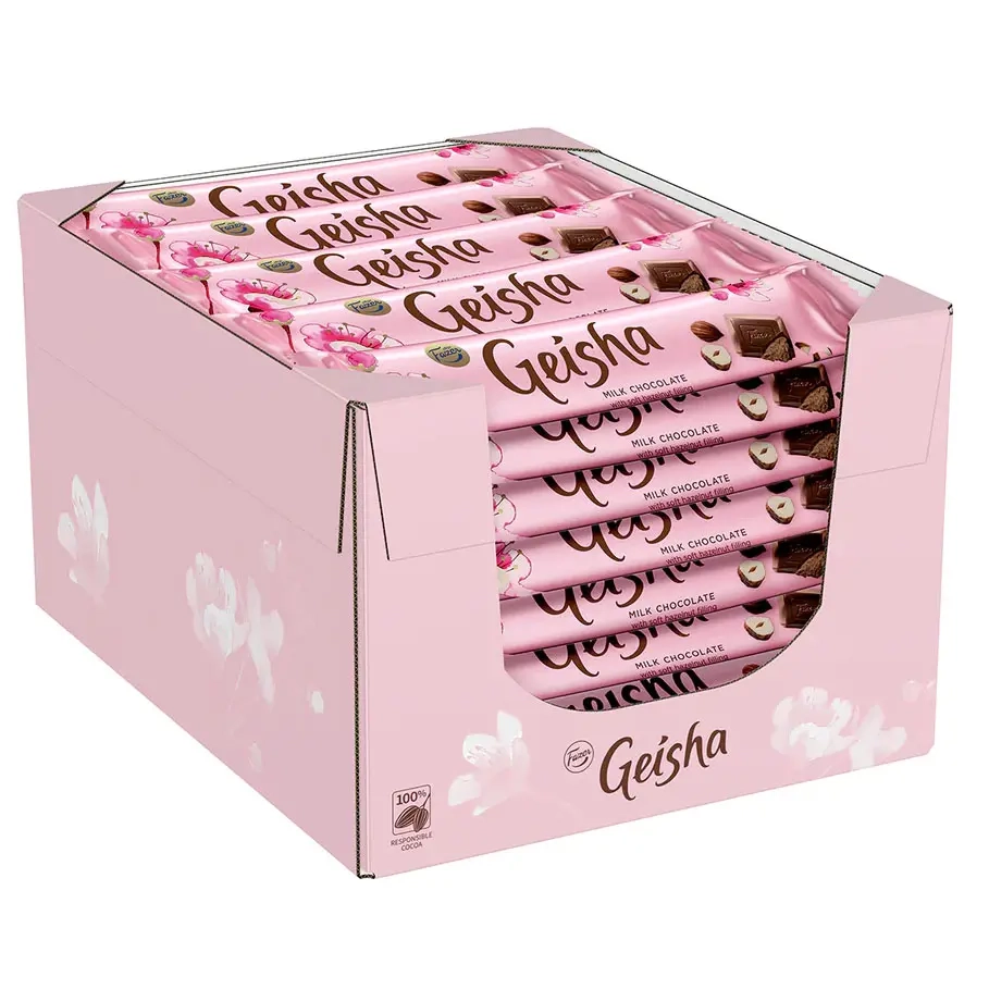 Fazer Geisha chokladbar låda 35 x 37g - Godisstänger - 6411404019026 - 0