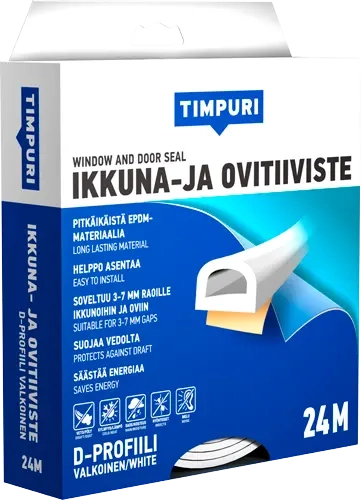 Tätningstejp D 24m vit - Pakninger og tætninger - 6418091706437 - 0