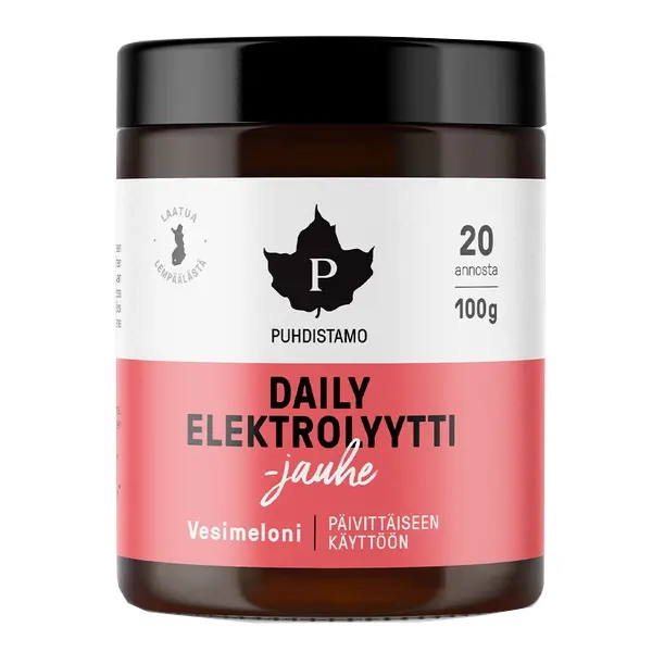 Elektrolytpulver Daily Vattenmelon 100g Pureness - Vitaminer och pulver - 6430039229761 - 0