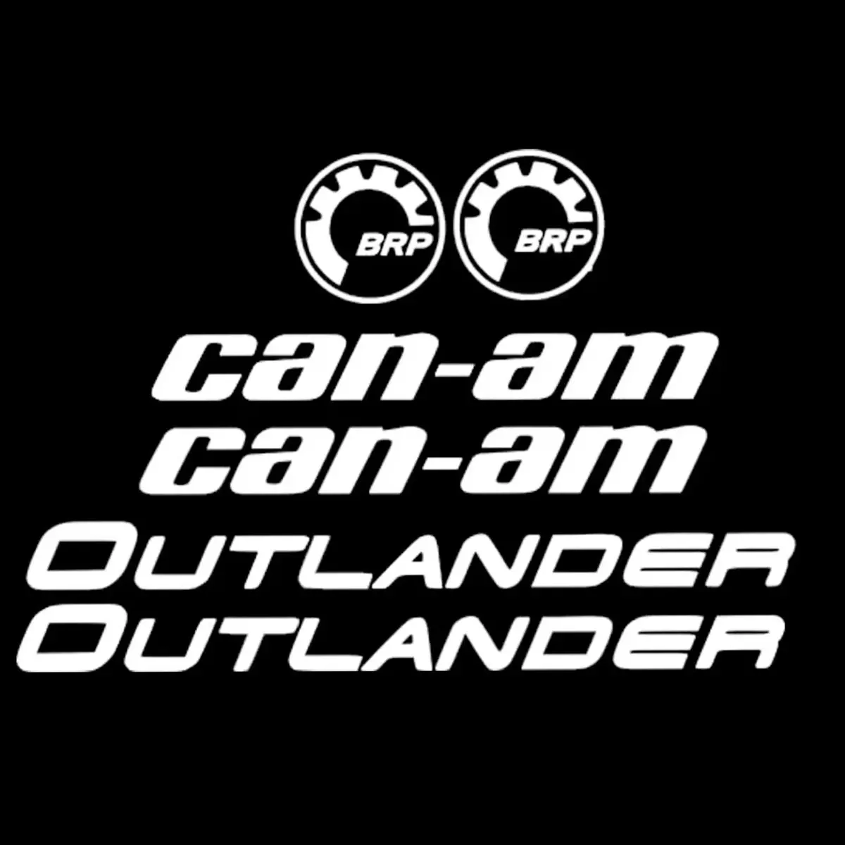Klistermærkesæt Can-Am Outlander hvid 6- - Motocross og knallert mærkater - 6438471339611 - 0