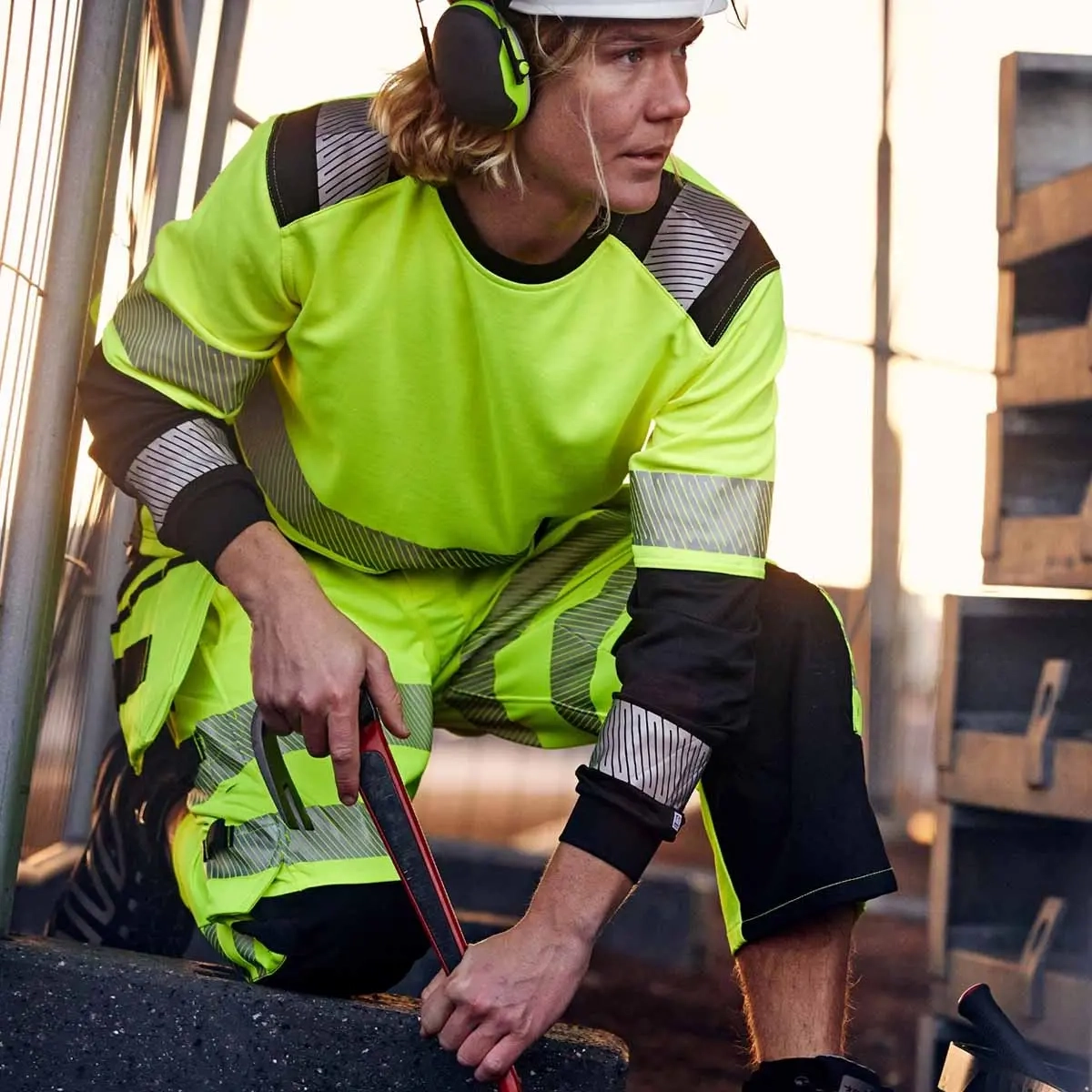 Piratbyxor Fristads High Vis Stretch 2666 GSTP C52 - Arbetsbyxor och varselbyxor - 7322304195521 - 3