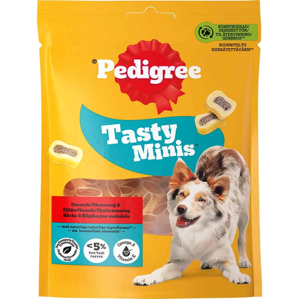 Pedigree Tasty Minis Chewy Slices 155g - Hundgodis och belöningsbitar - 5998749170069 - 0
